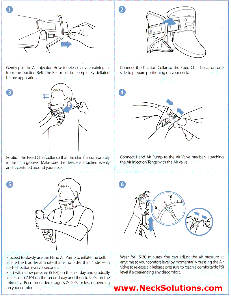 Cervical Traction Collar MultiPositional Home Cervical Traction Unit