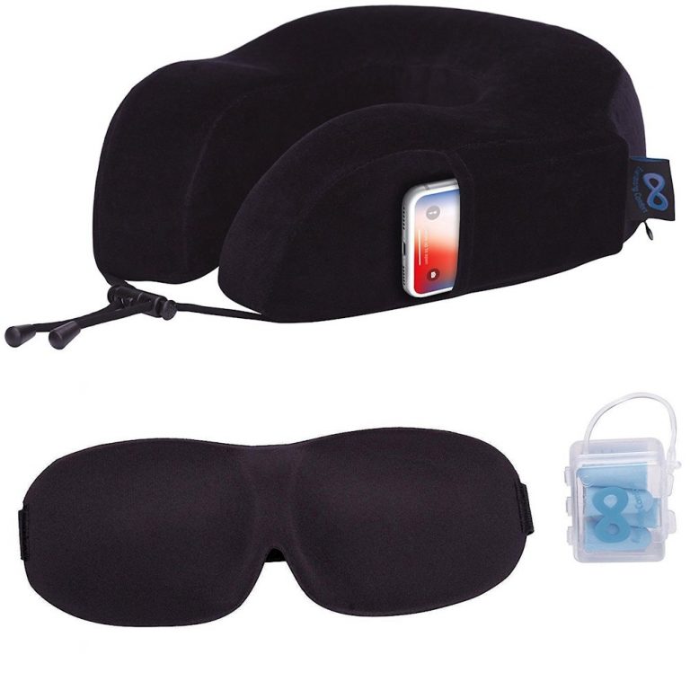 Travel Neck Pillow Pillow With Eye Mask & Ear Plugs