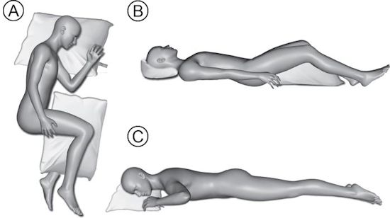 recommended sleeping positions for neck and back pain