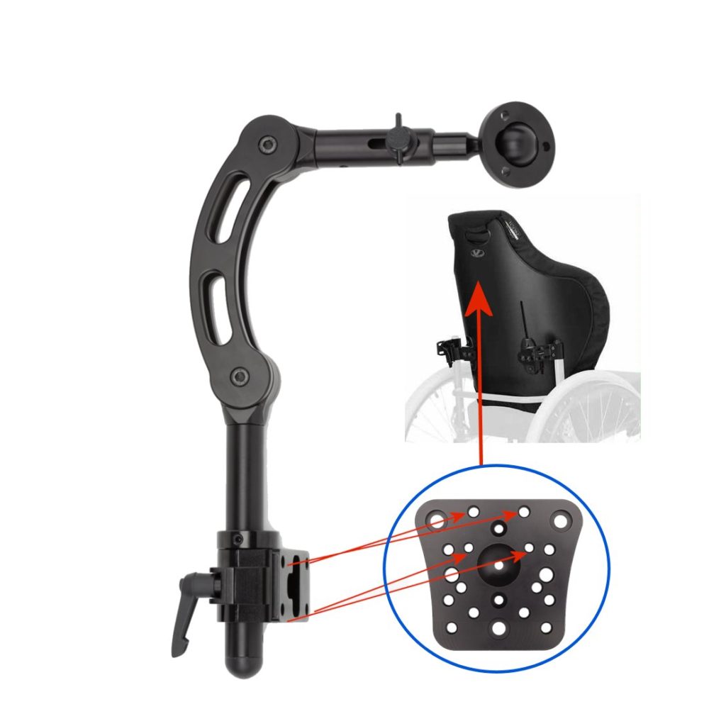 Wheelchair Headrest Adapter For Regular Wheelchairs